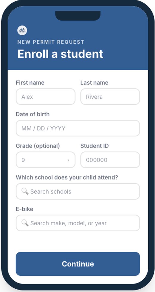 E-bike enrollment form